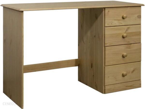 Biurko Z 4 Szufladami 110X50X74 Cm Lite Drewno Sosnowe