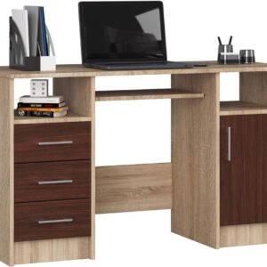 Elior Biurko Do Gabinetu Dąb Sonoma + Wenge Delian 2X