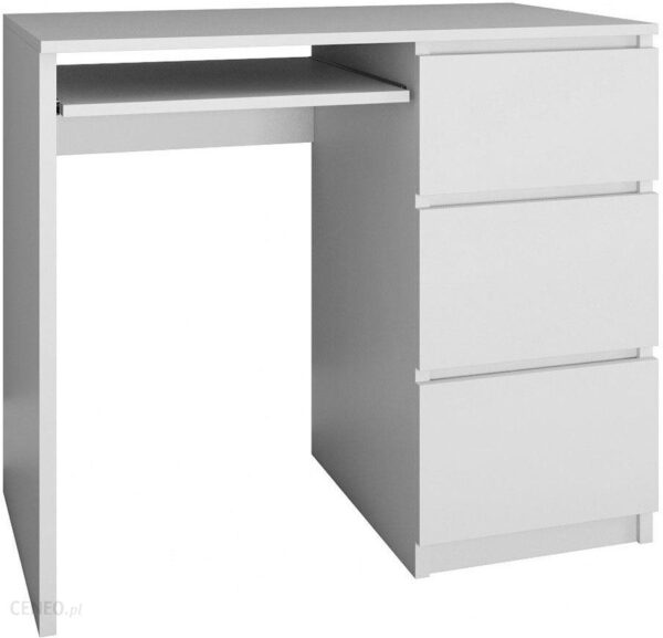 Elior Nowoczesne Biurko Prawostronne Blanco 2X Biały Mat