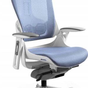 Ergonomiczny Fotel Wau 2 Biały Siatka Blue Nw43