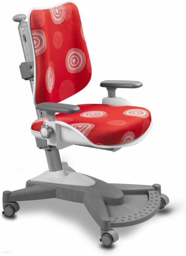 Mayer Krzesło Ergonomiczne Do Biurka Mychamp Czerwone Kółka