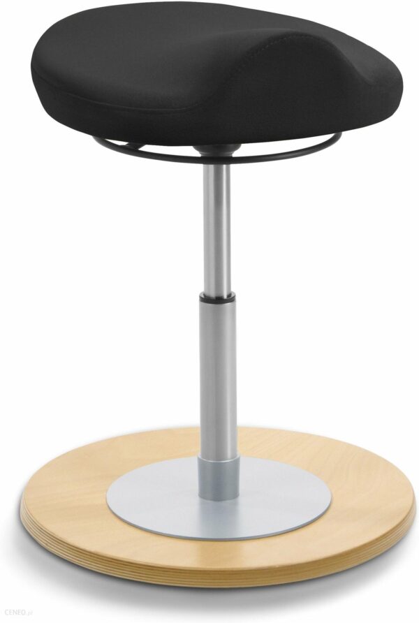 Mayer Myergosit Taboret Stołek Balansujący Krzesło 3D 37-50Cm Podstawa Sklejka Naturalna 1102 N Tkanina Aquaclean Antracyt
