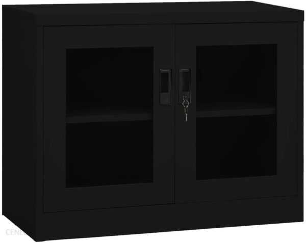 Szafka Na Dokumenty Czarna 90X40X70cm Stalowa
