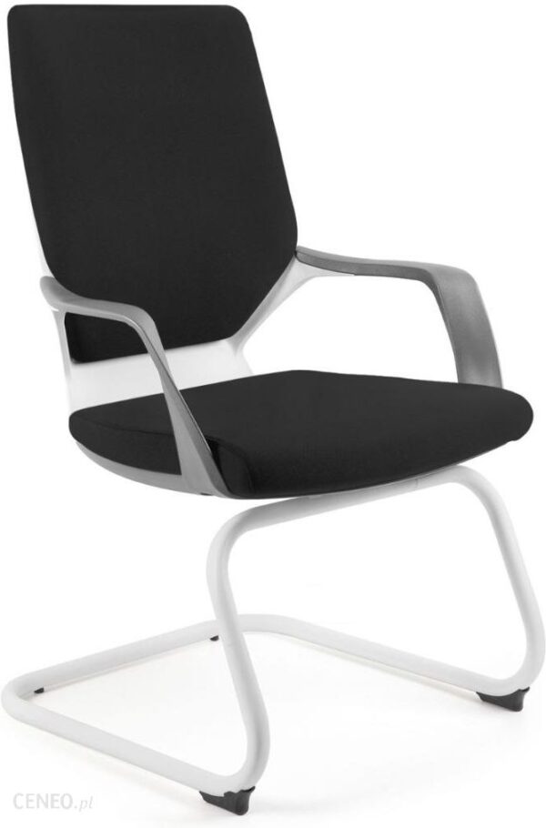Unique Fotel Biurowy Apollo Skid Biały Czarny 18 Kolorów (W-901W)