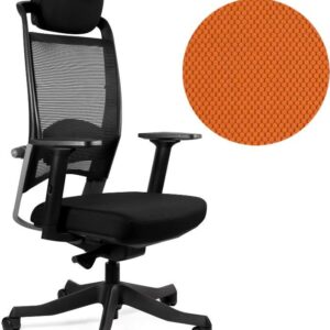 Unique Fotel Ergonomiczny Fulkrum 17 Kolorów (Sm01 Czarna Bl405 Mandarin)