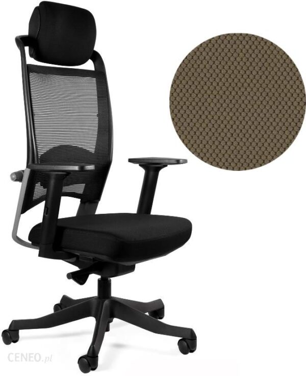 Unique Fotel Ergonomiczny Fulkrum 17 Kolorów (Sm01 Czarna Bl409 Taupe)