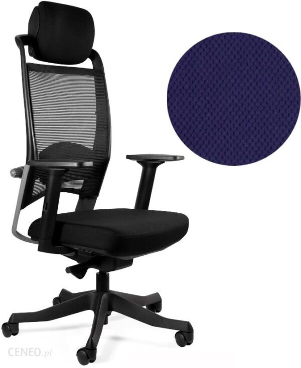 Unique Fotel Ergonomiczny Fulkrum 17 Kolorów (Sm01 Czarna Bl412 Navyblue)