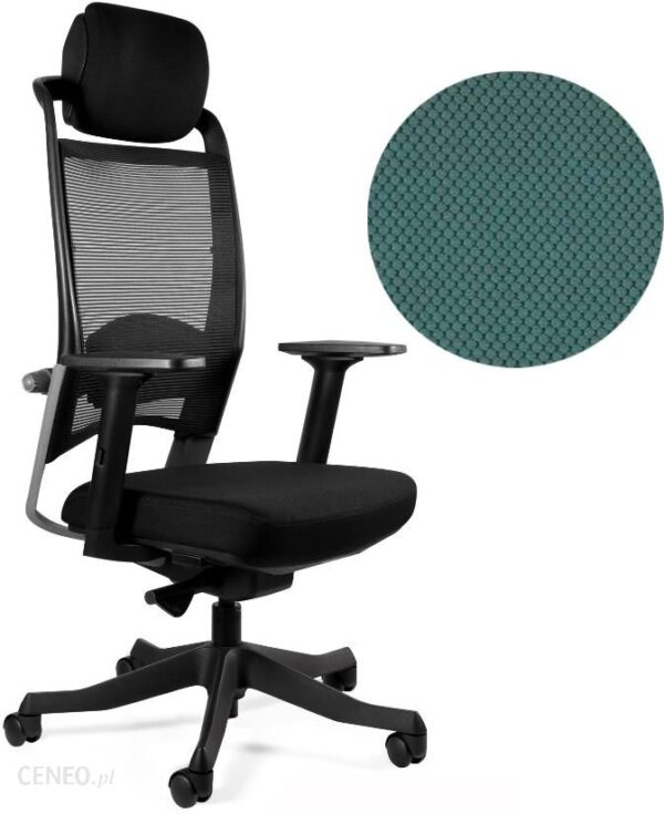 Unique Fotel Ergonomiczny Fulkrum 17 Kolorów (Sm01 Czarna Bl413 Tealblue)