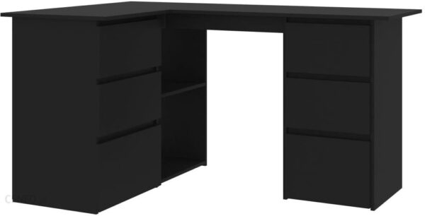 Vidaxl Biurko Narożne Czarne 145Szt.100Szt.76 Cm Płyta Wiórowa