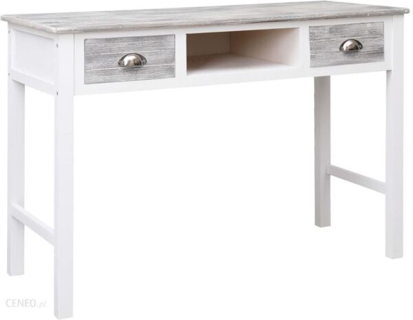 Vidaxl Biurko Szare 110X45X76 Cm Drewniane