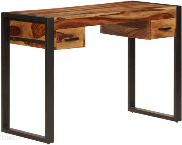 Vidaxl Biurko Z 2 Szufladami 110X50X77Cm Lite Drewno Sheesham