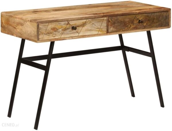 Vidaxl Biurko Z Szufladami Lite Drewno Mango 110X50X76Cm