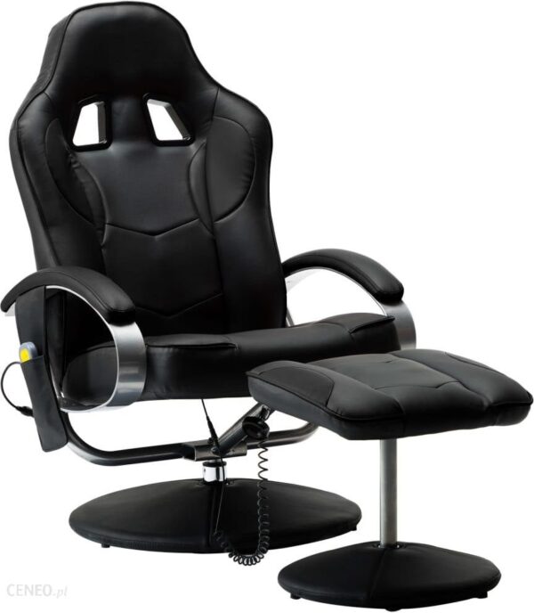 Vidaxl Fotel Do Masażu Z Podnóżkiem Czarny (249328)