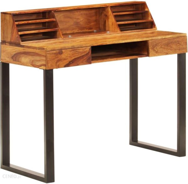 Vidaxl Lumarko Biurko 110X55X94 Cm Lite Drewno Sheesham I Stal