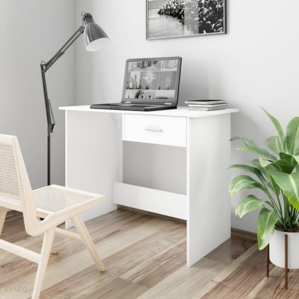 Vidaxl Lumarko Biurko Białe 100X50X76 Cm Płyta Wiórowa