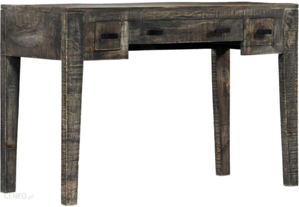 Vidaxl Lumarko Biurko Czarne 110x50 75 Cm Lite Drewno Mango