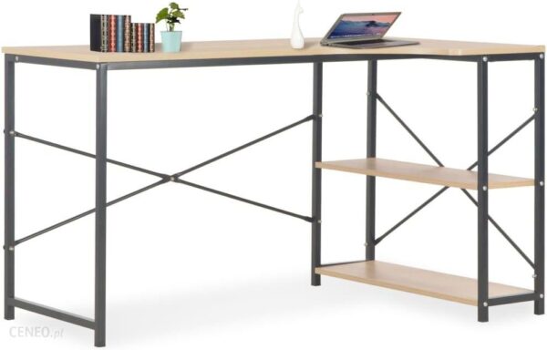 Vidaxl Lumarko Biurko Komputerowe Czarne I Dębowe 120x72 70cm