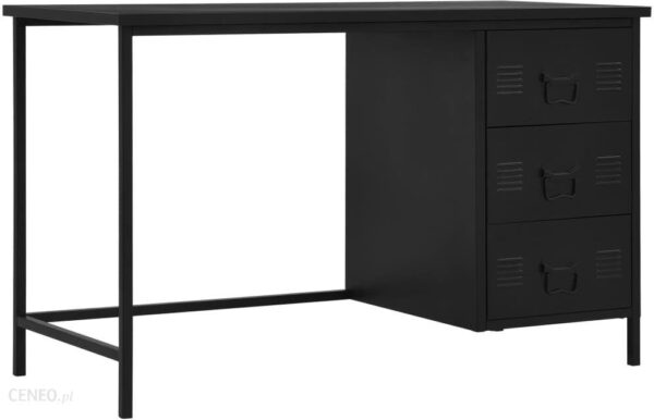 Vidaxl Lumarko Biurko W Stylu Industrialnym Czarne 120x55 75 Cm Stal
