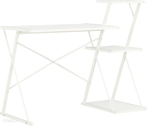 Vidaxl Lumarko Biurko Z Półką Białe 116X50X93cm