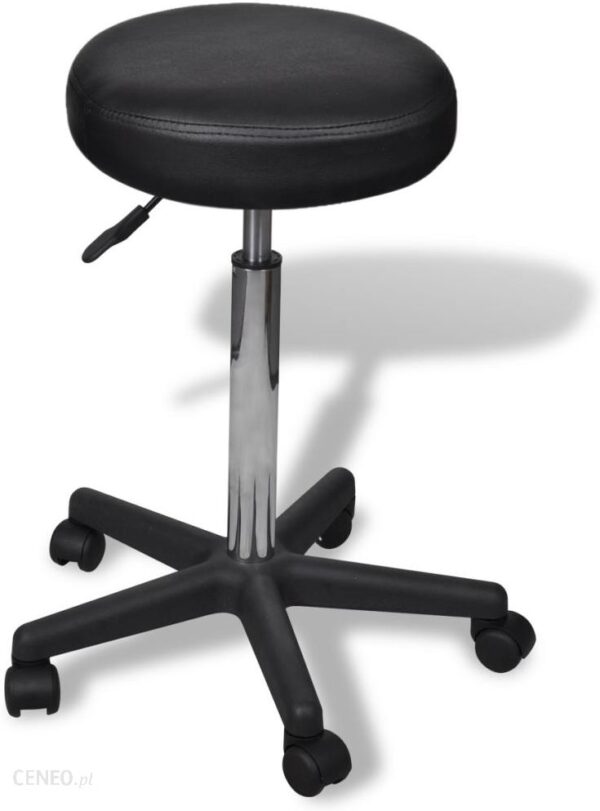 VidaXL Taboret biurowy czarny