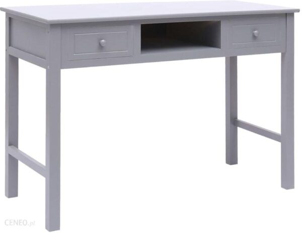 WEBHIDDENBRAND Biurko szare drewniane 110 x 45 x 76 cm